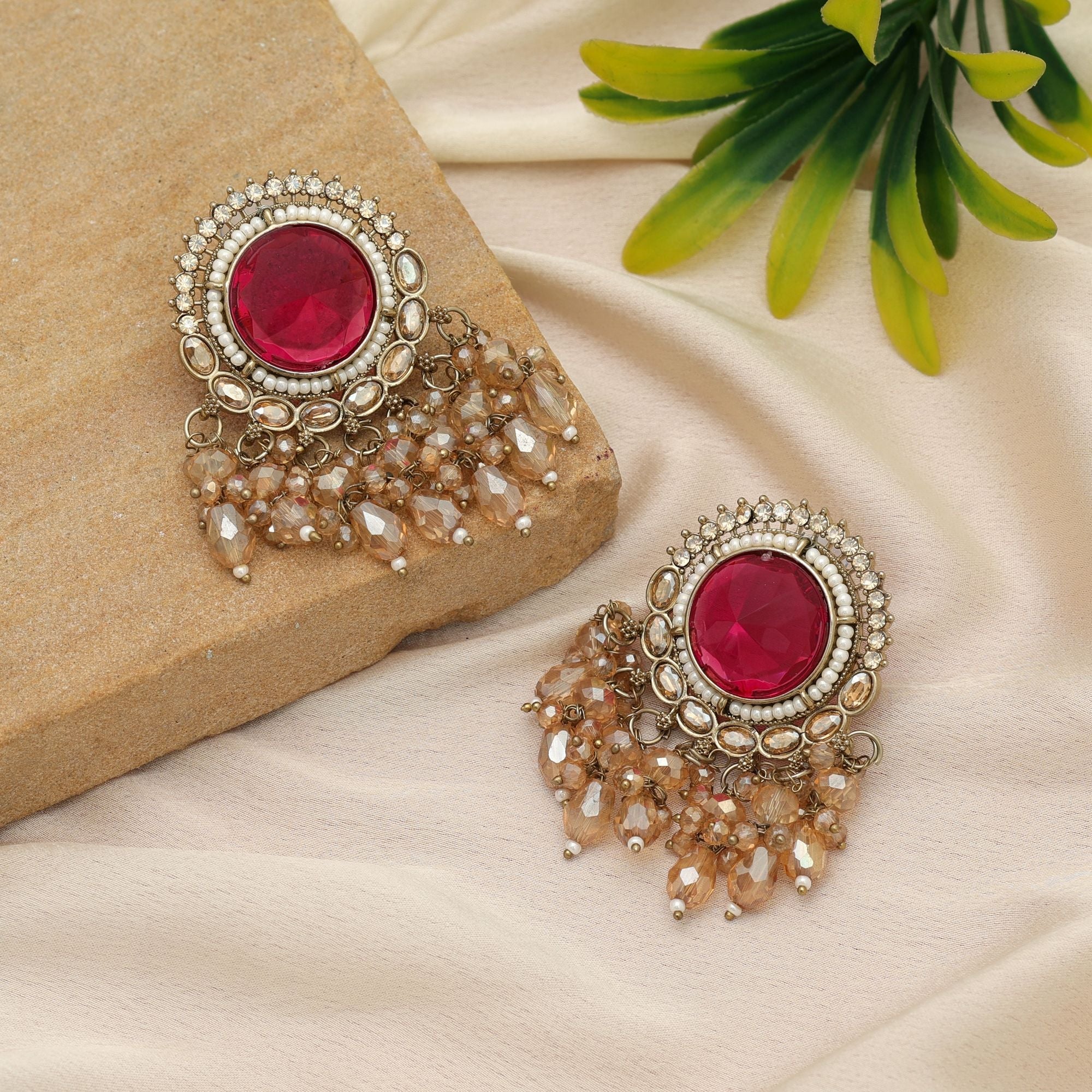 Rani Kundan Earrings - Grand Celebration