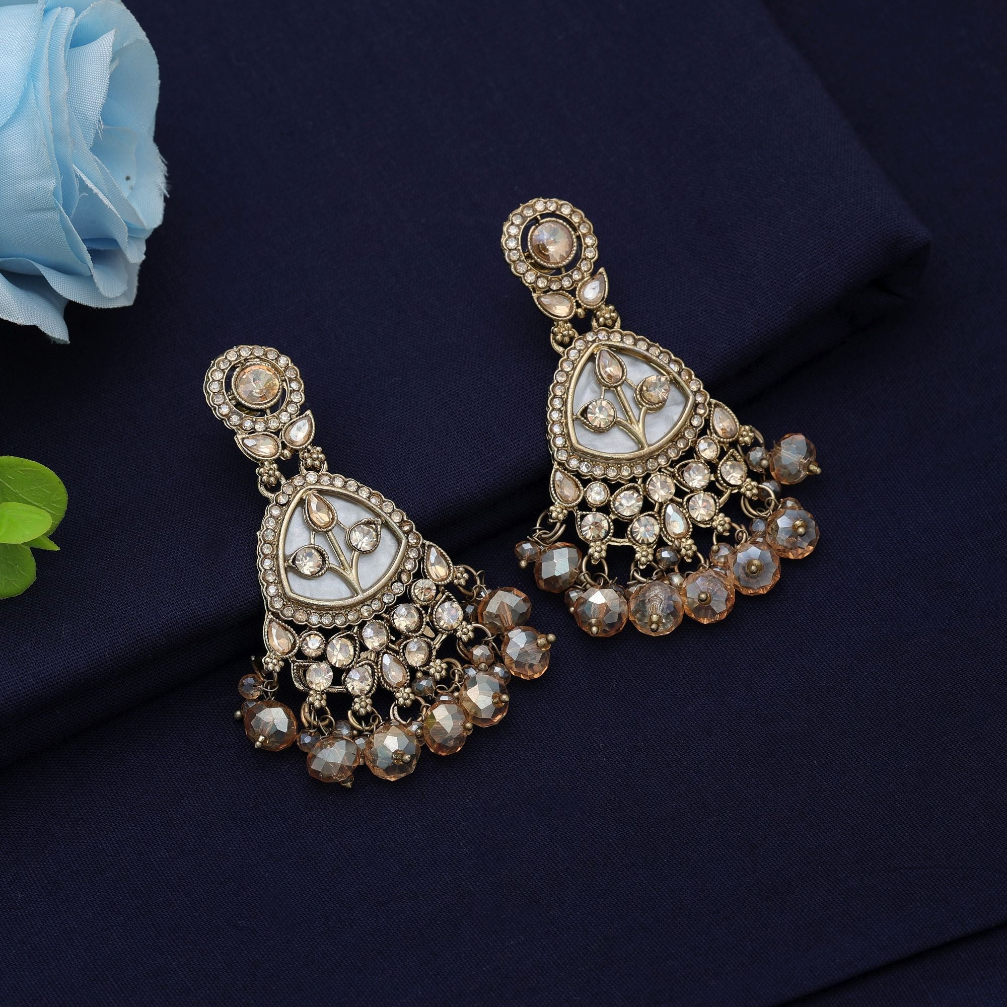 Gold Kundan Earrings - Bridal Party