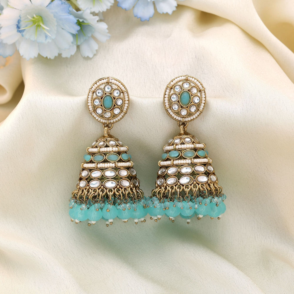 Firozi Kundan Earrings - Daily Looks