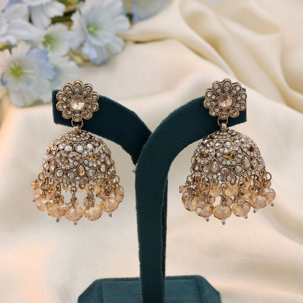 Gold Kundan Earrings - Designer Party