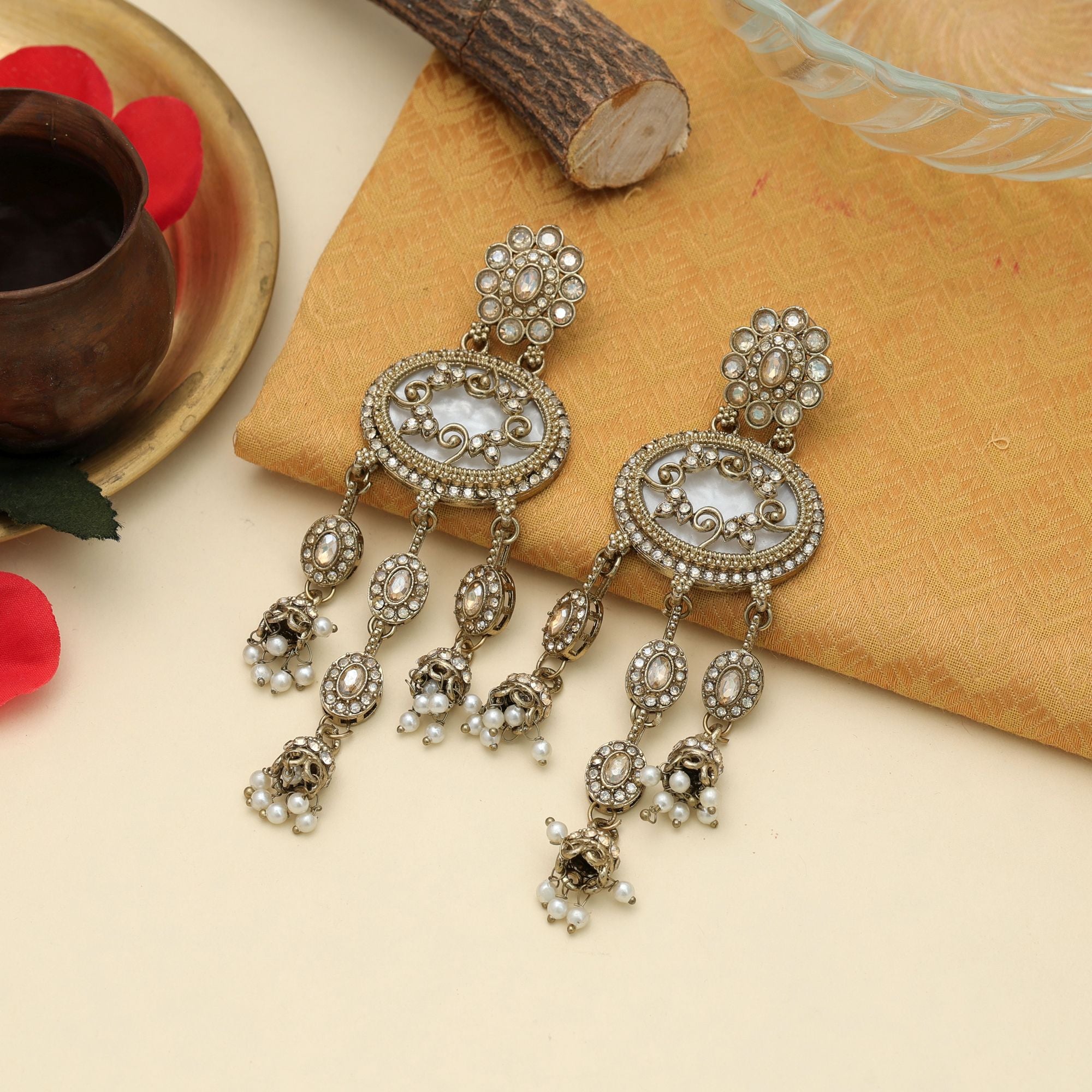 Classic Gold Kundan Earrings