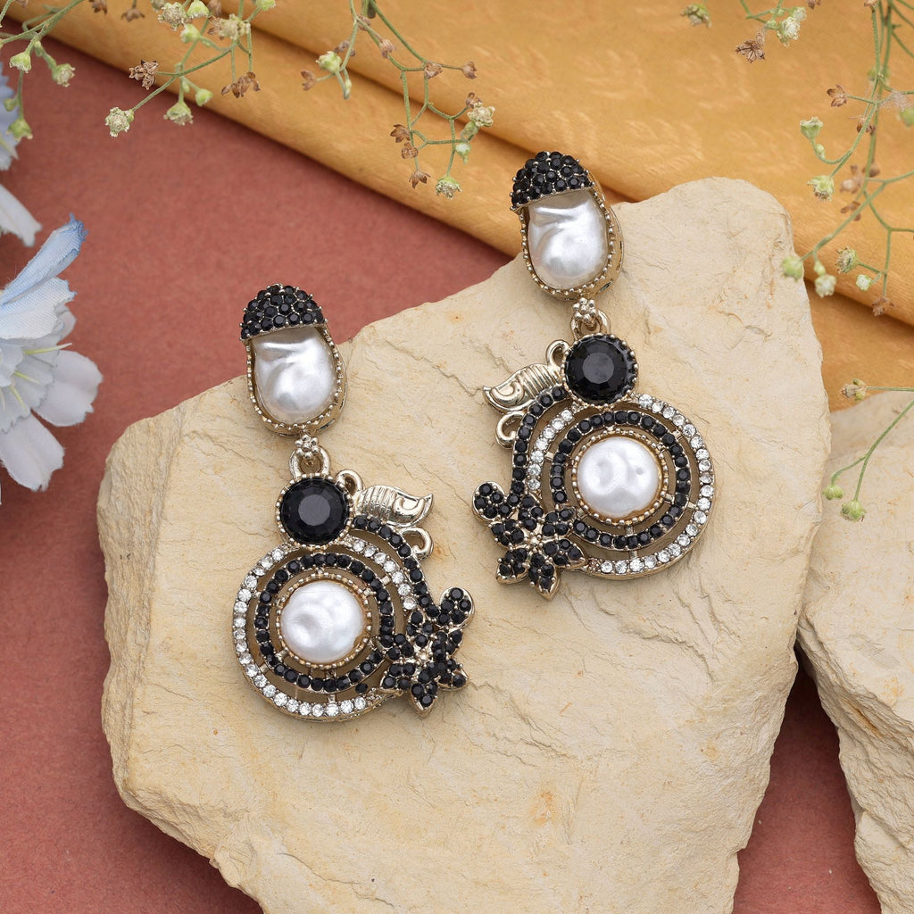Green Color Turkish Kundan Traditional Earrings For Women