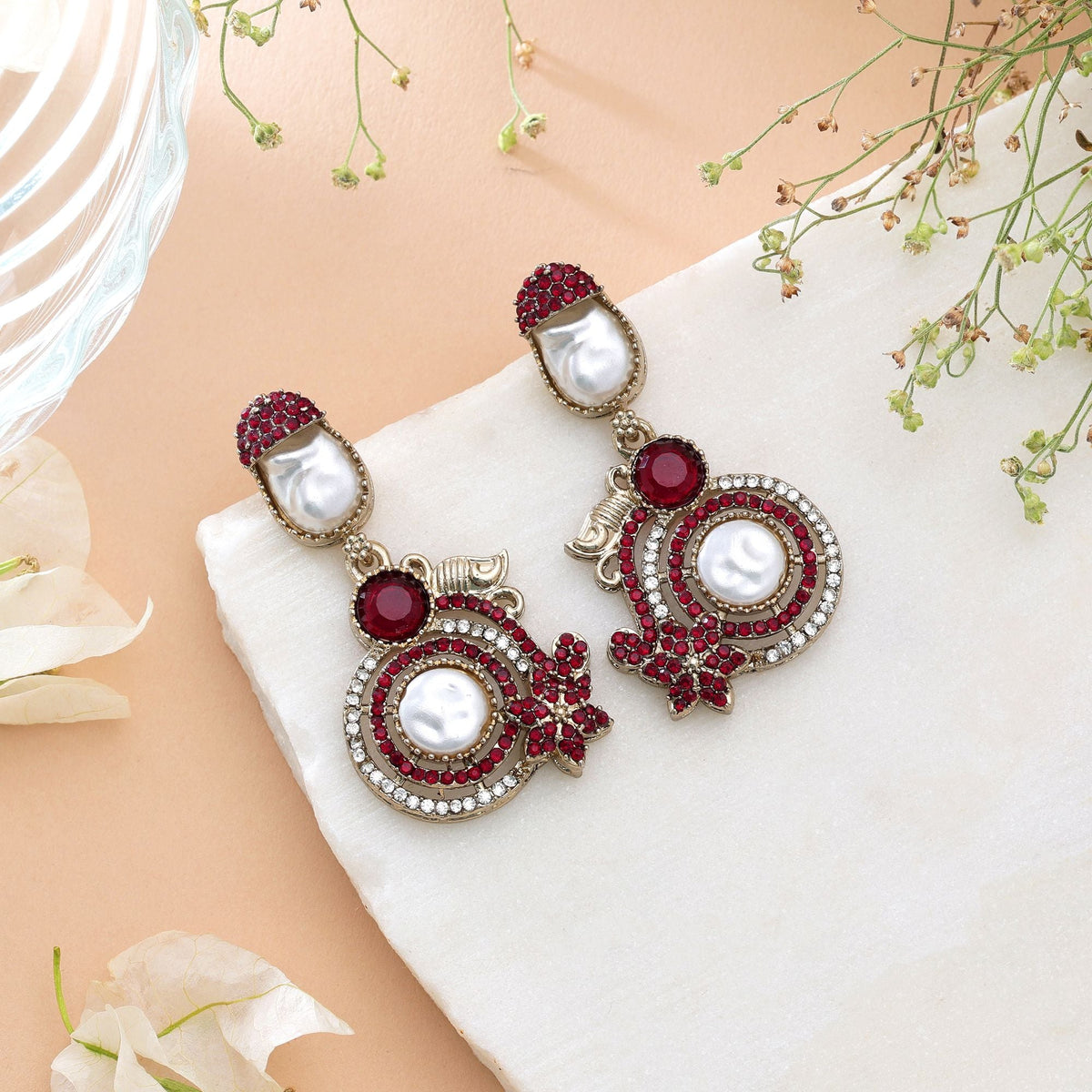 Gold Color Turkish Kundan Earrings For Women