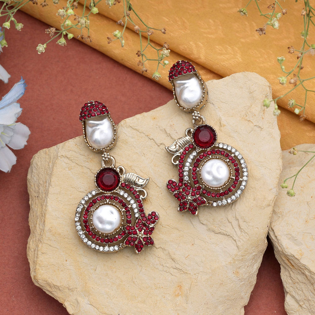 Gold Color Turkish Kundan Earrings For Women