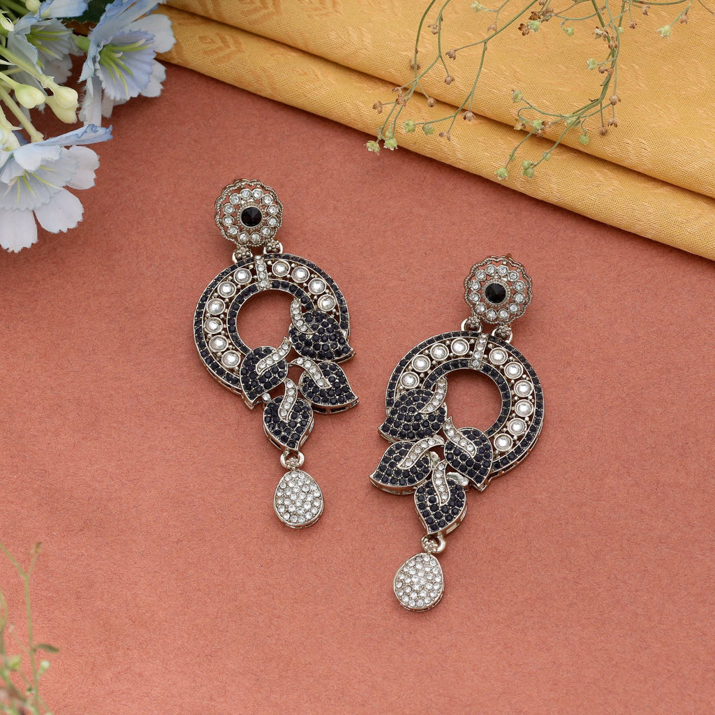 Pink Color Turkish Kundan Traditional Earrings For Women