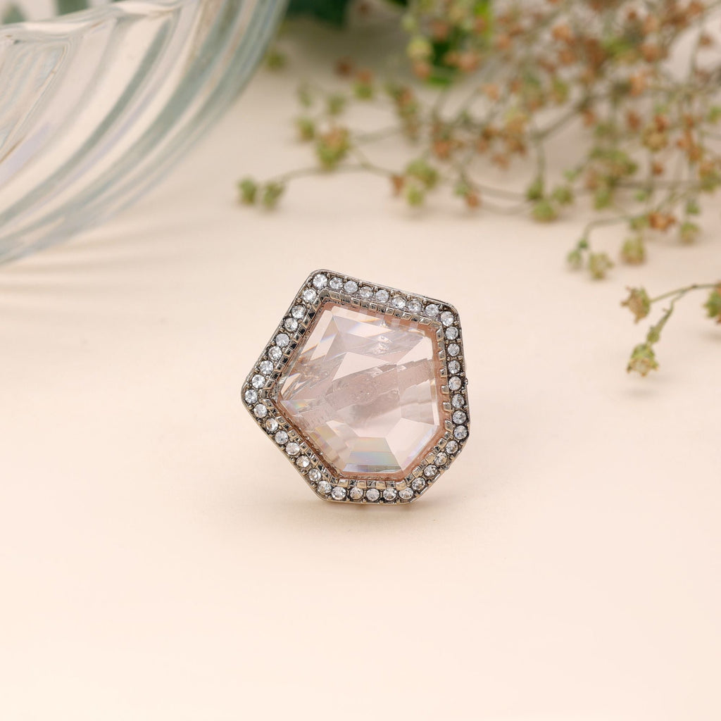 Light Pink Color Traditional Stone Women's Ring