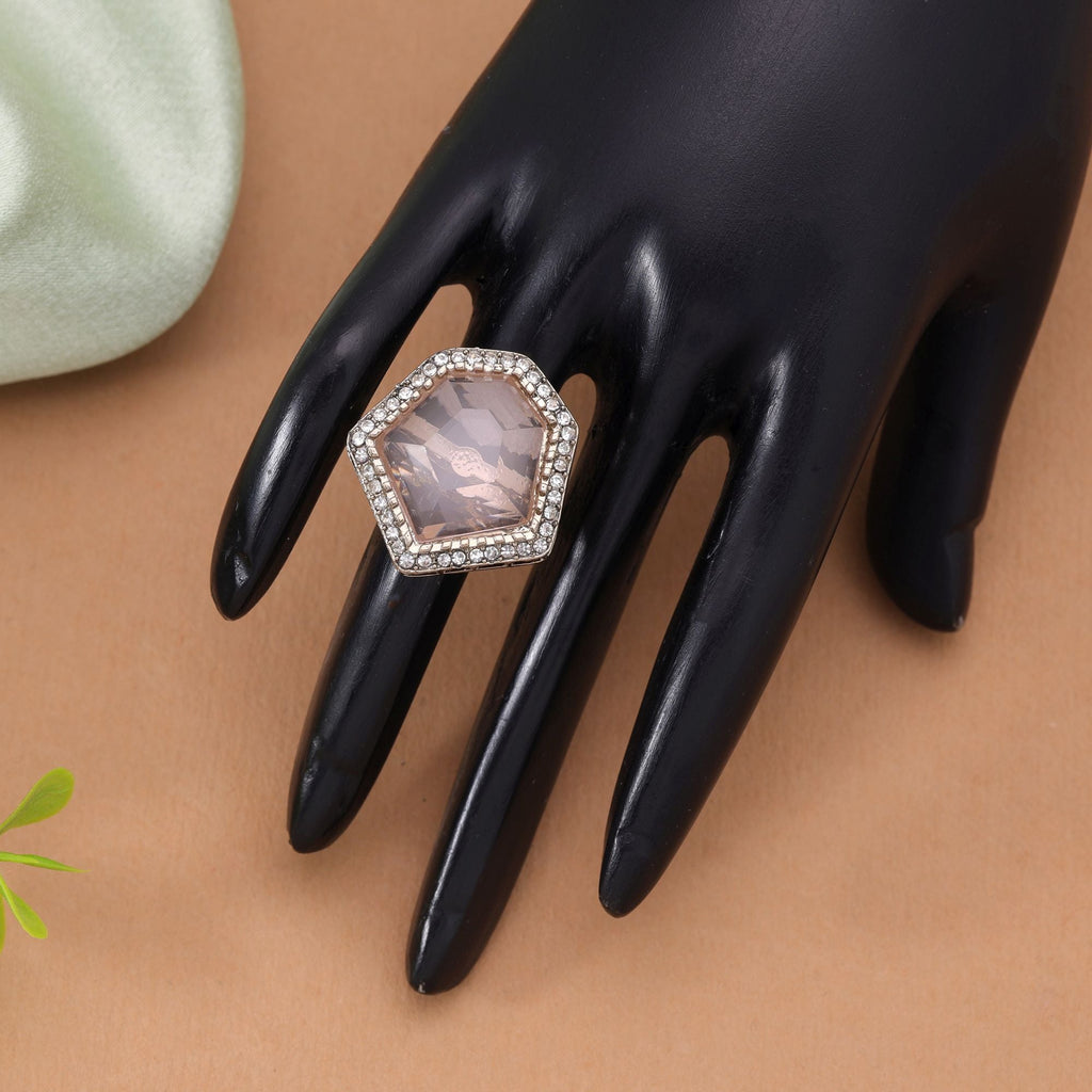 Light Pink Color Traditional Stone Women's Ring