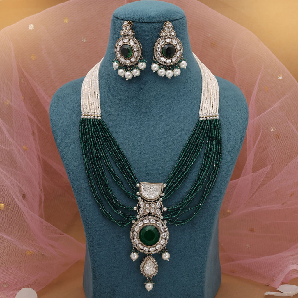 Green Kundan Necklace Set