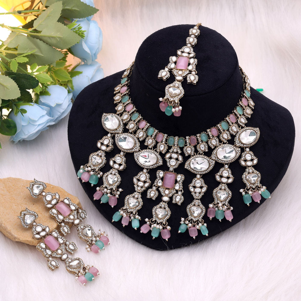 Multi Color Designer Kundan Jewellery Set