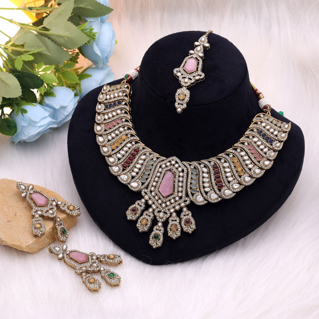 Multi Color Handmade Kundan Jewellery Set
