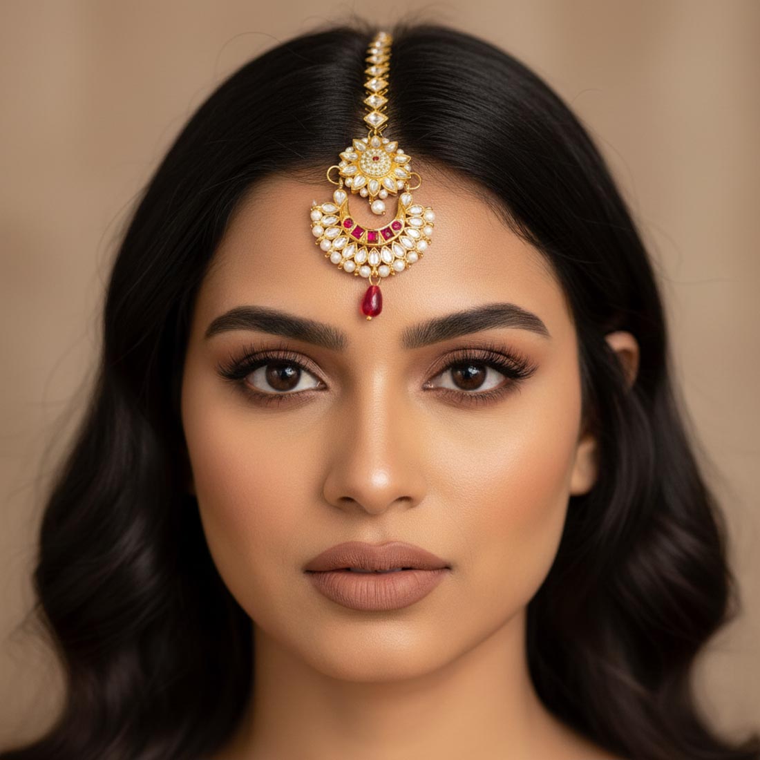 Rani Kundan Bridal Maang Tikka
