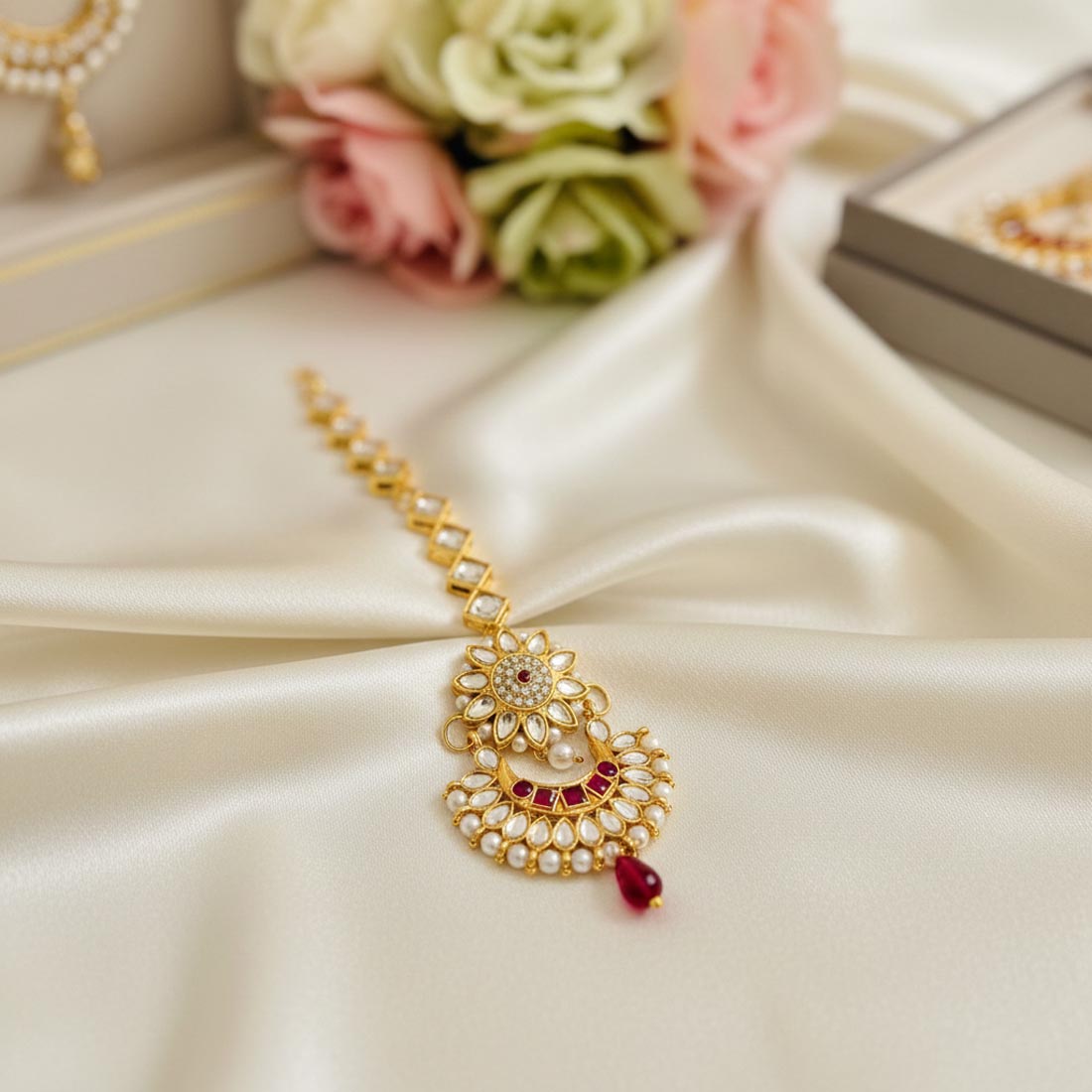 Rani Kundan Bridal Maang Tikka