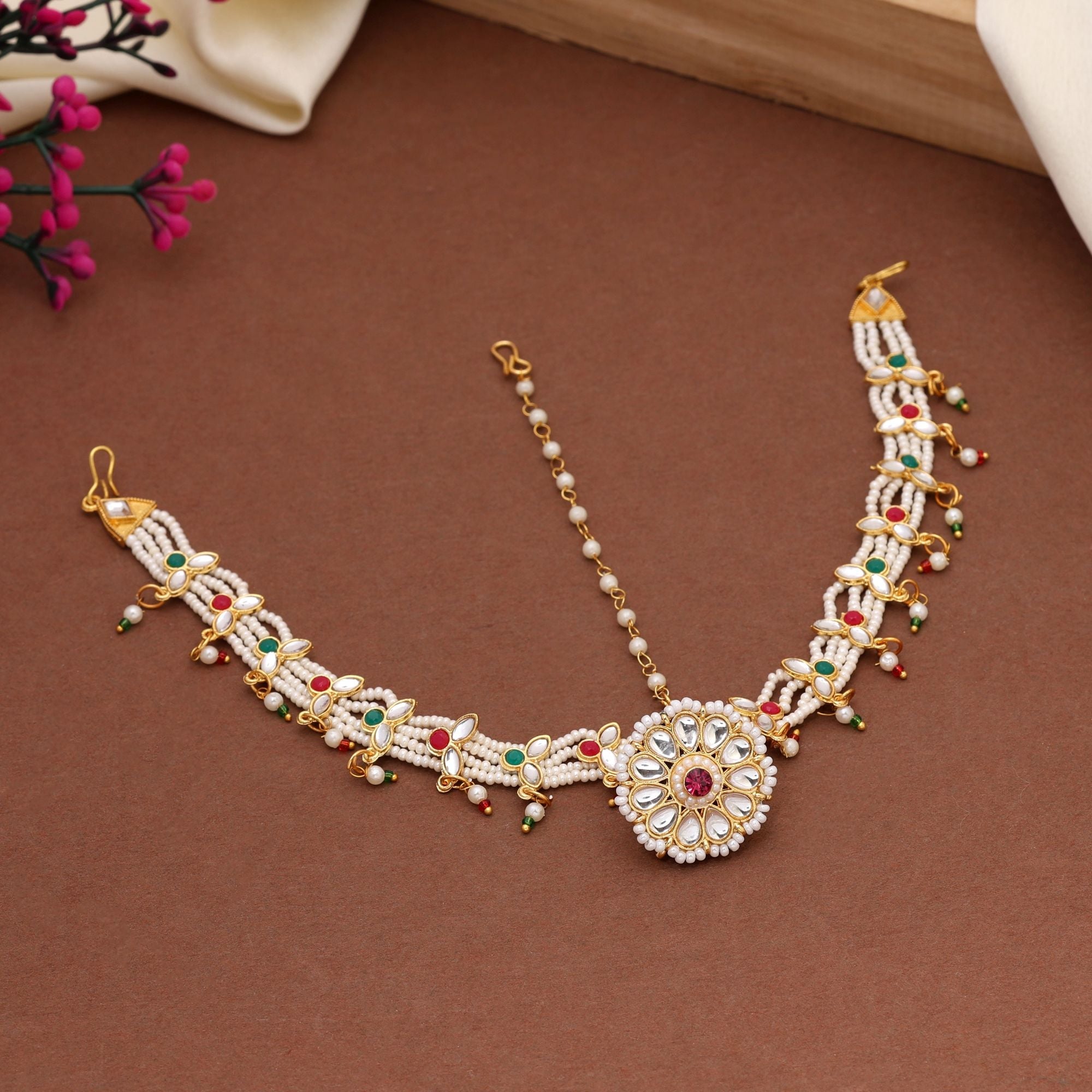 Multi Color Kundan Matha Patti