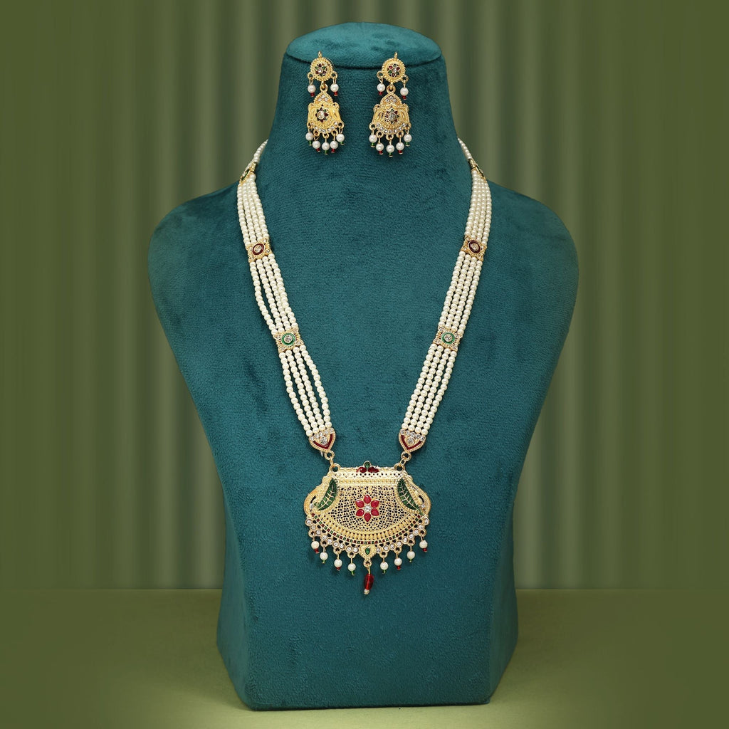 Premium Multi Color Rajputi Jewellery Rani Haar Perfect Choice For Festive Ethnic Party Wear