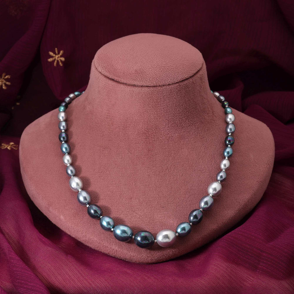 Turquoise Color Elegant Designer Pearl Necklace For Ethnic And Party Occasions