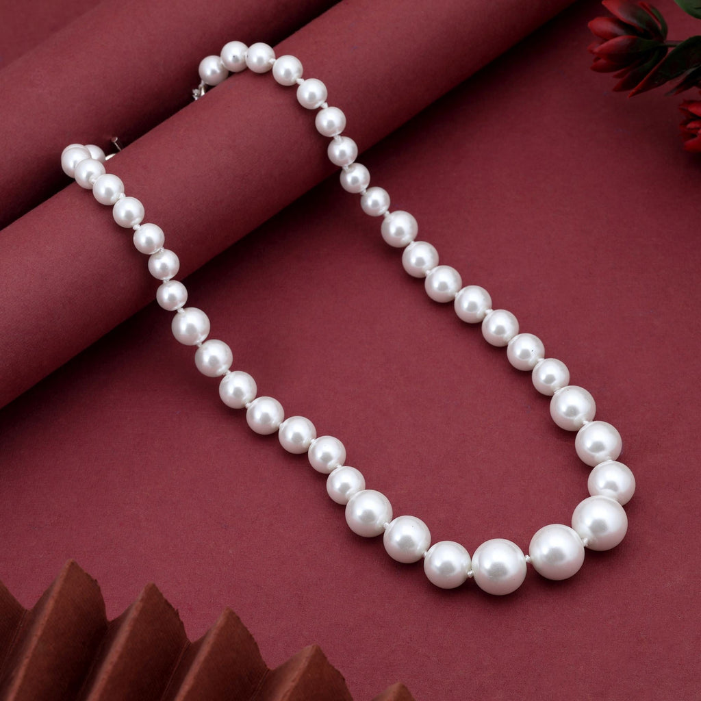 White Color Stunning Traditional Pearl Necklace For Wedding And Special Events