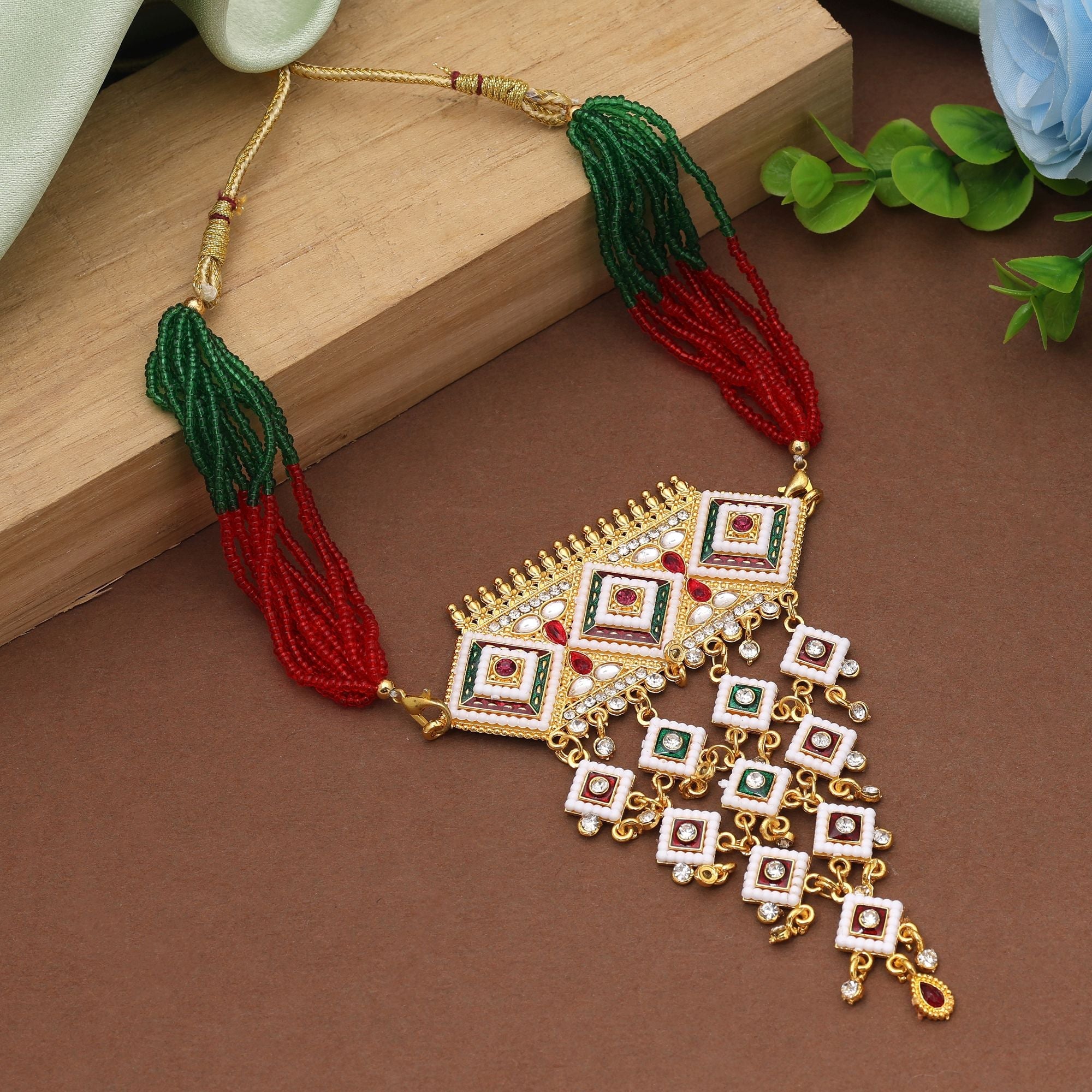 Multi Color Rajputi Choker Rani Haar