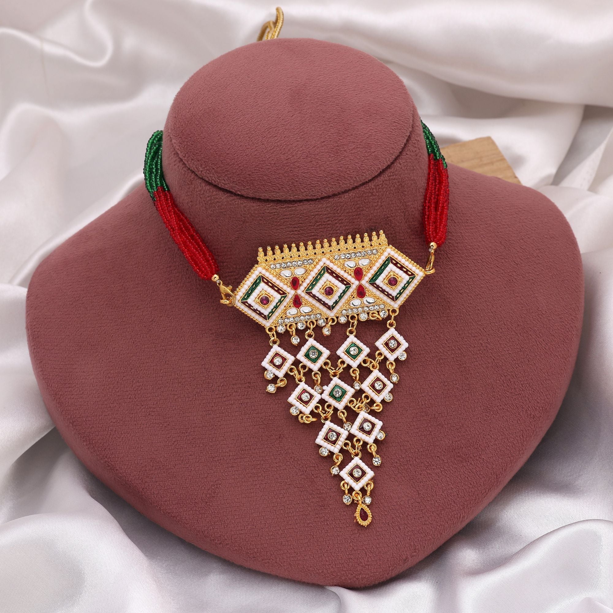 Multi Color Rajputi Choker Rani Haar