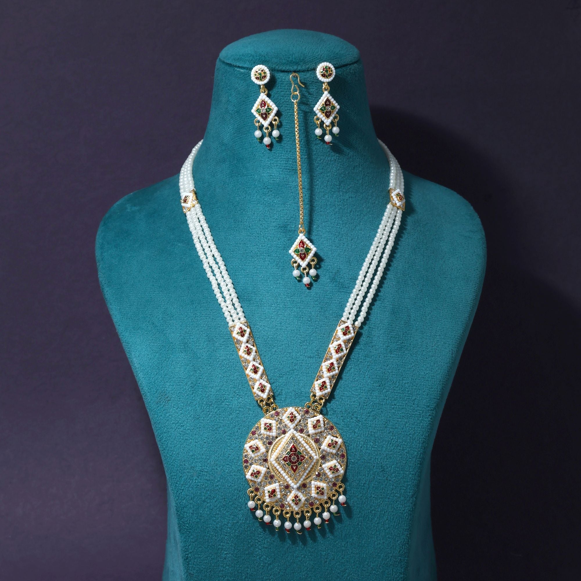 Multi Color Rajputi Traditional Rani Haar