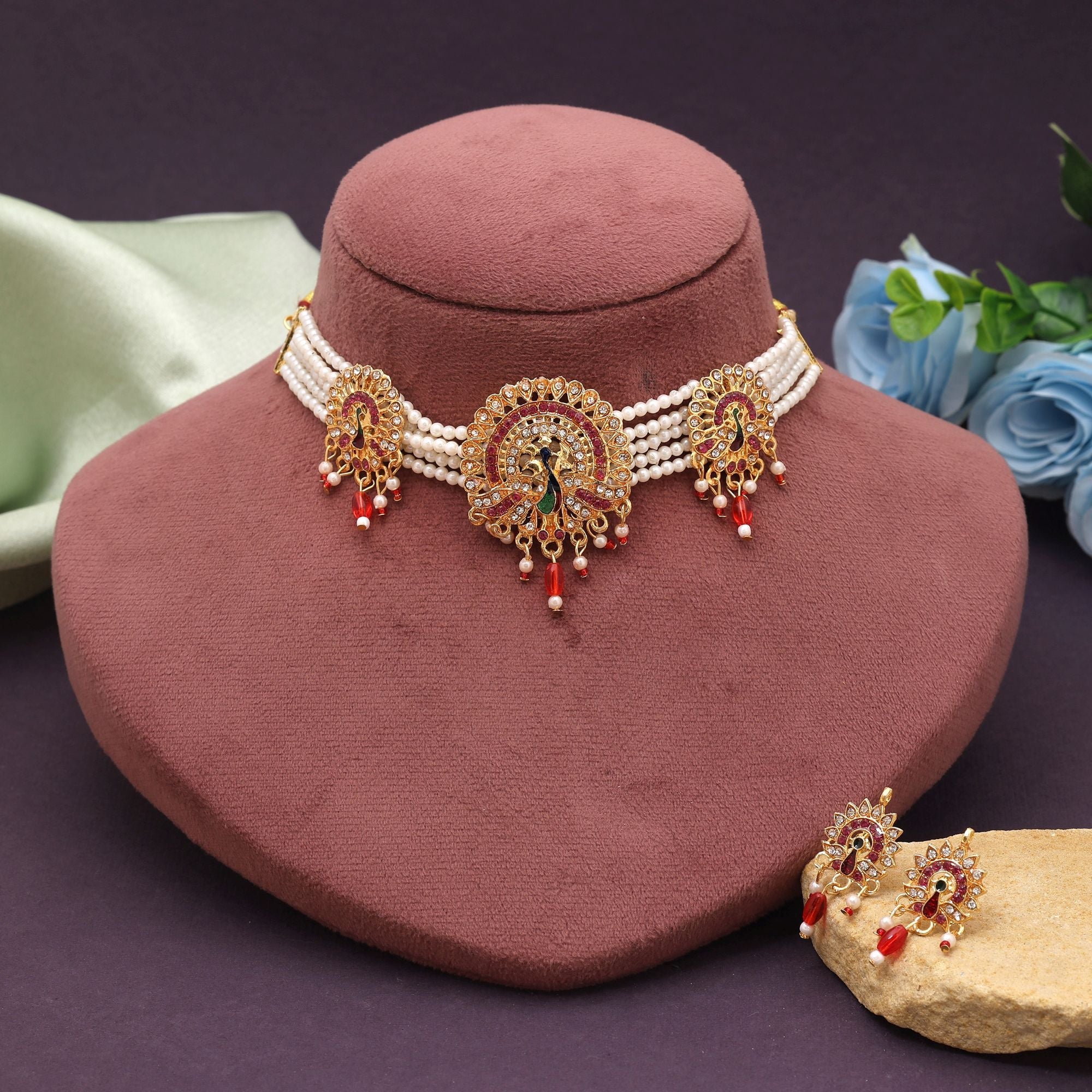 Multi Color Luxury Rajputi Choker Rani Haar