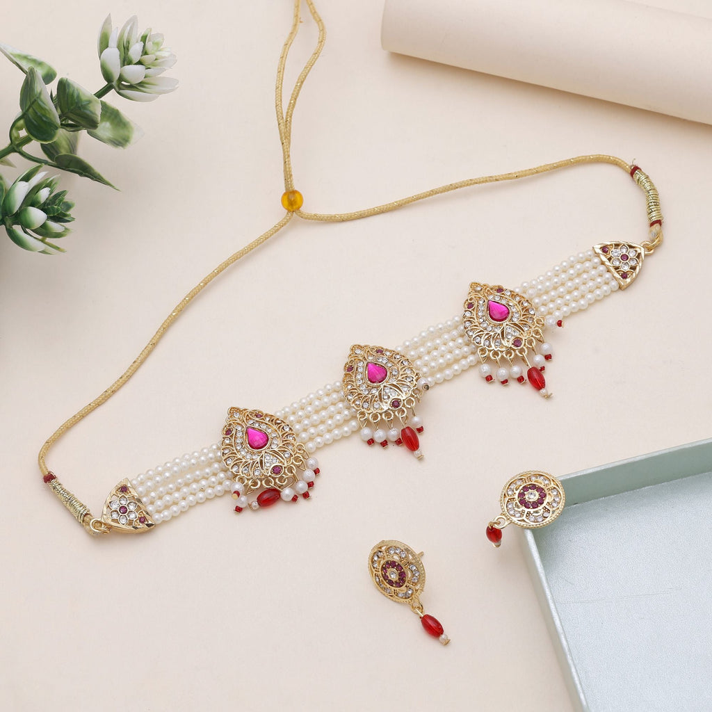 Rani & Red Choker Rajputi Rani Haar