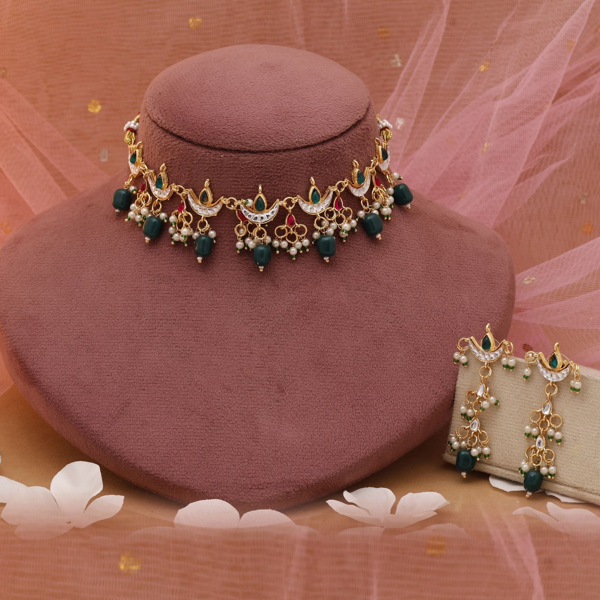 Green Rajputi Rani Haar