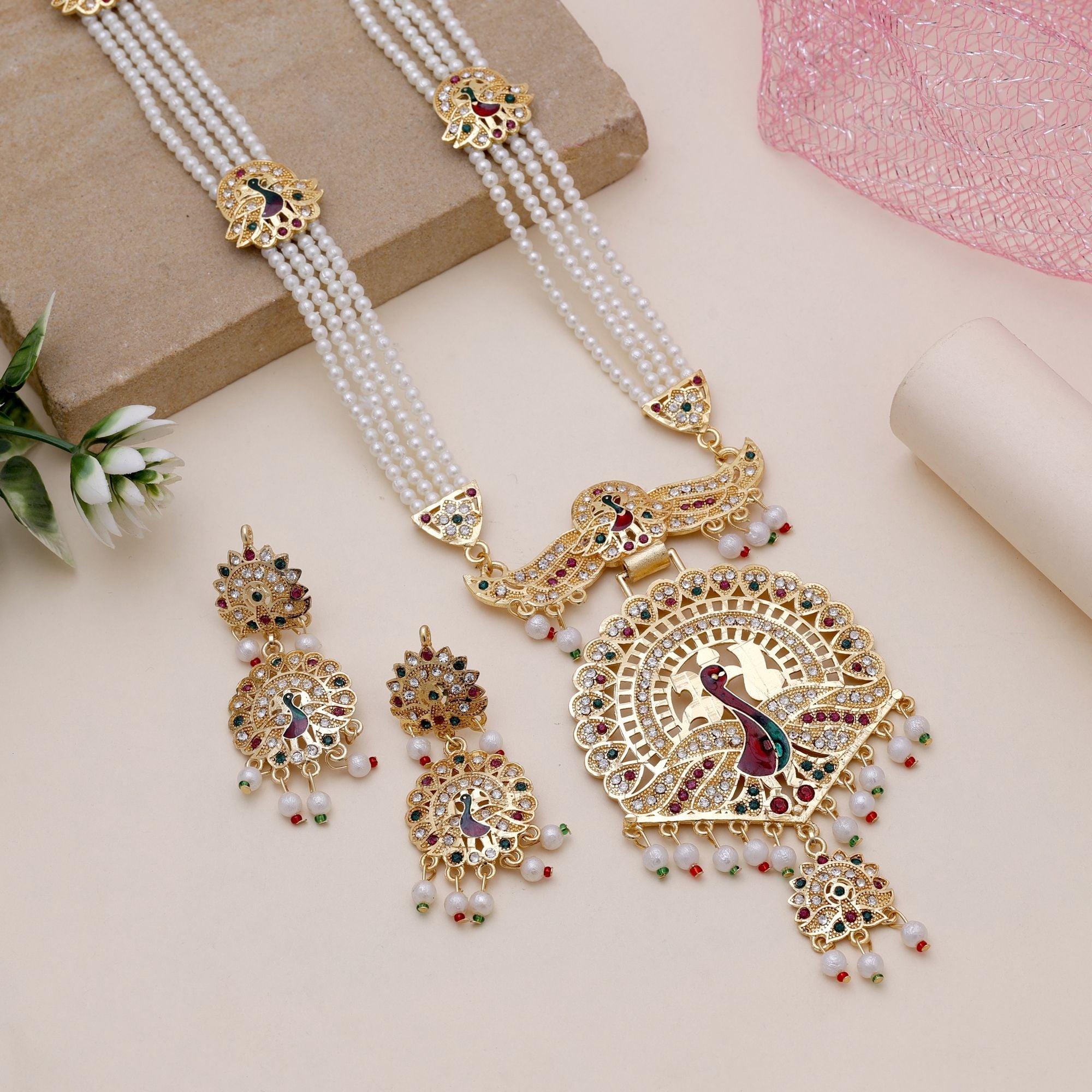 Multicolor Ethnic Rajputi Rani Haar
