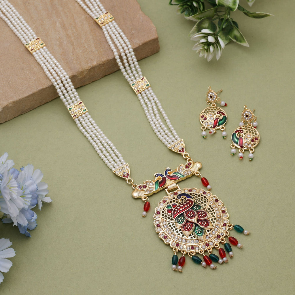 Multicolor Statement Rajputi Rani Haar
