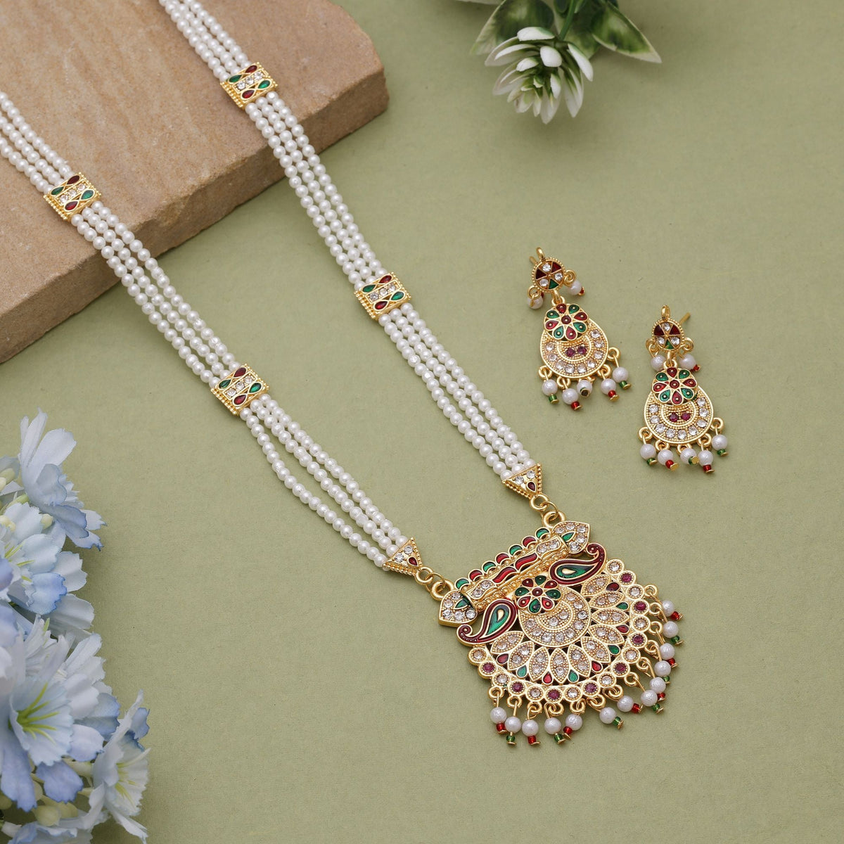Multicolor Meena Work Rajputi Rani Haar