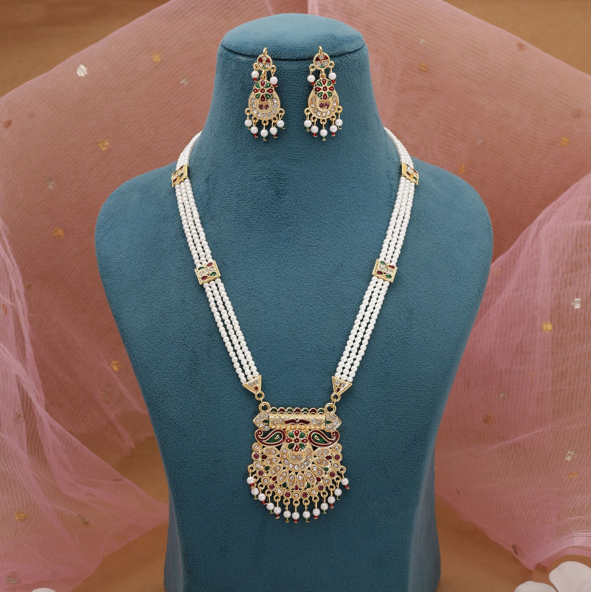 Multicolor Meena Work Rajputi Rani Haar