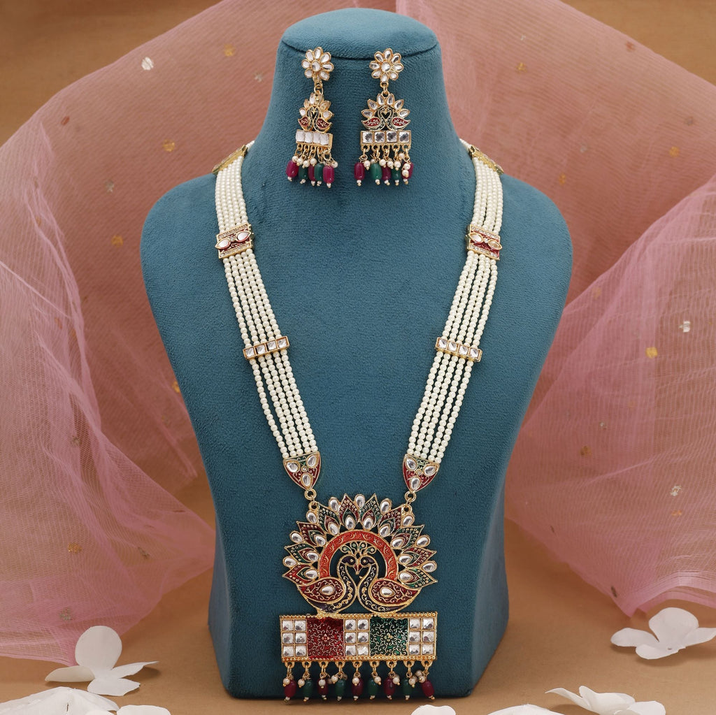 Multicolor Meena Work Royal Rani Haar