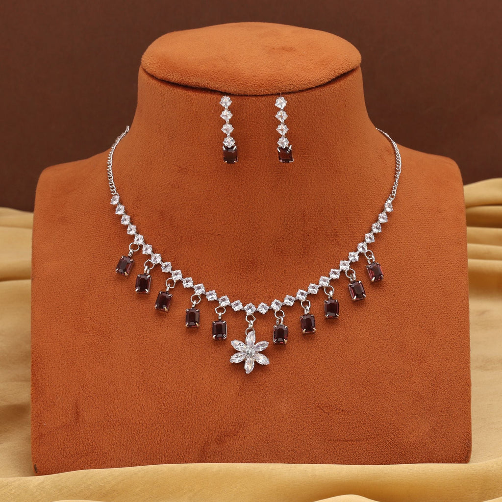 Unique Brown Color Stone Necklace Set For Contemporary Ethnic Styling