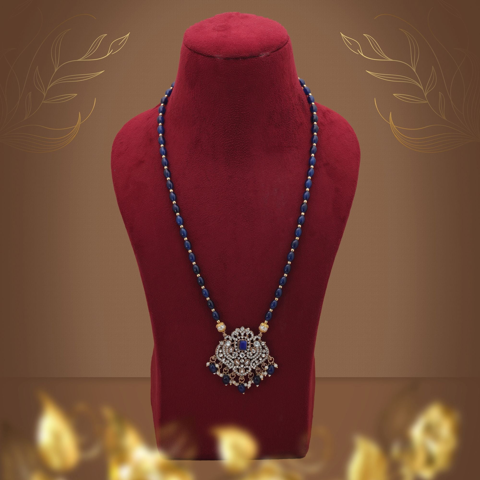 Blue Color Stone Necklace