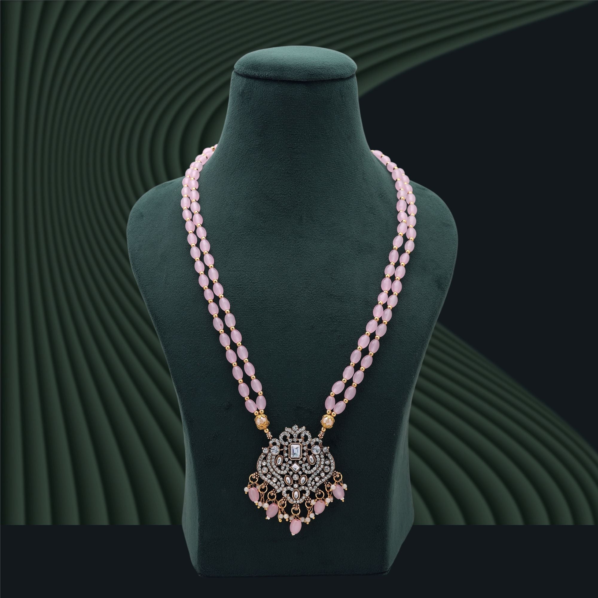 Light Pink Color Stone Necklace
