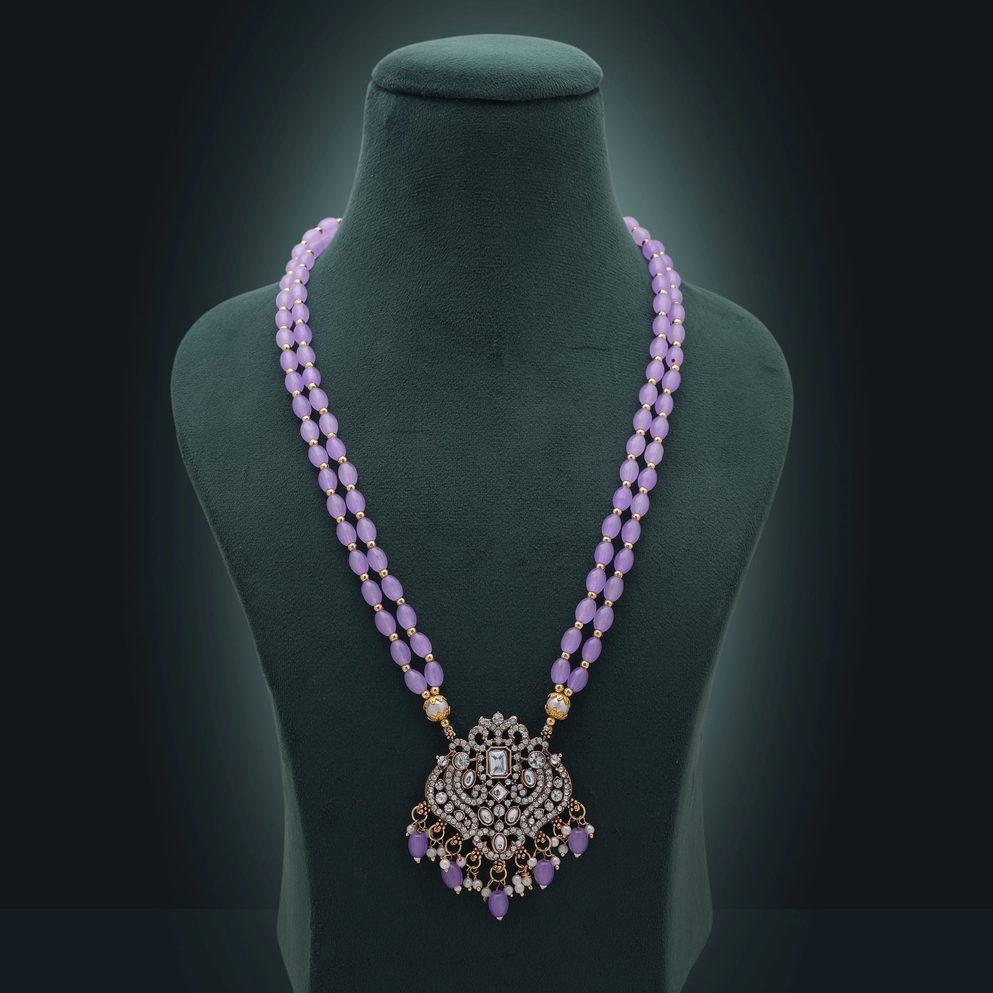 Light Purple Color Stone Necklace