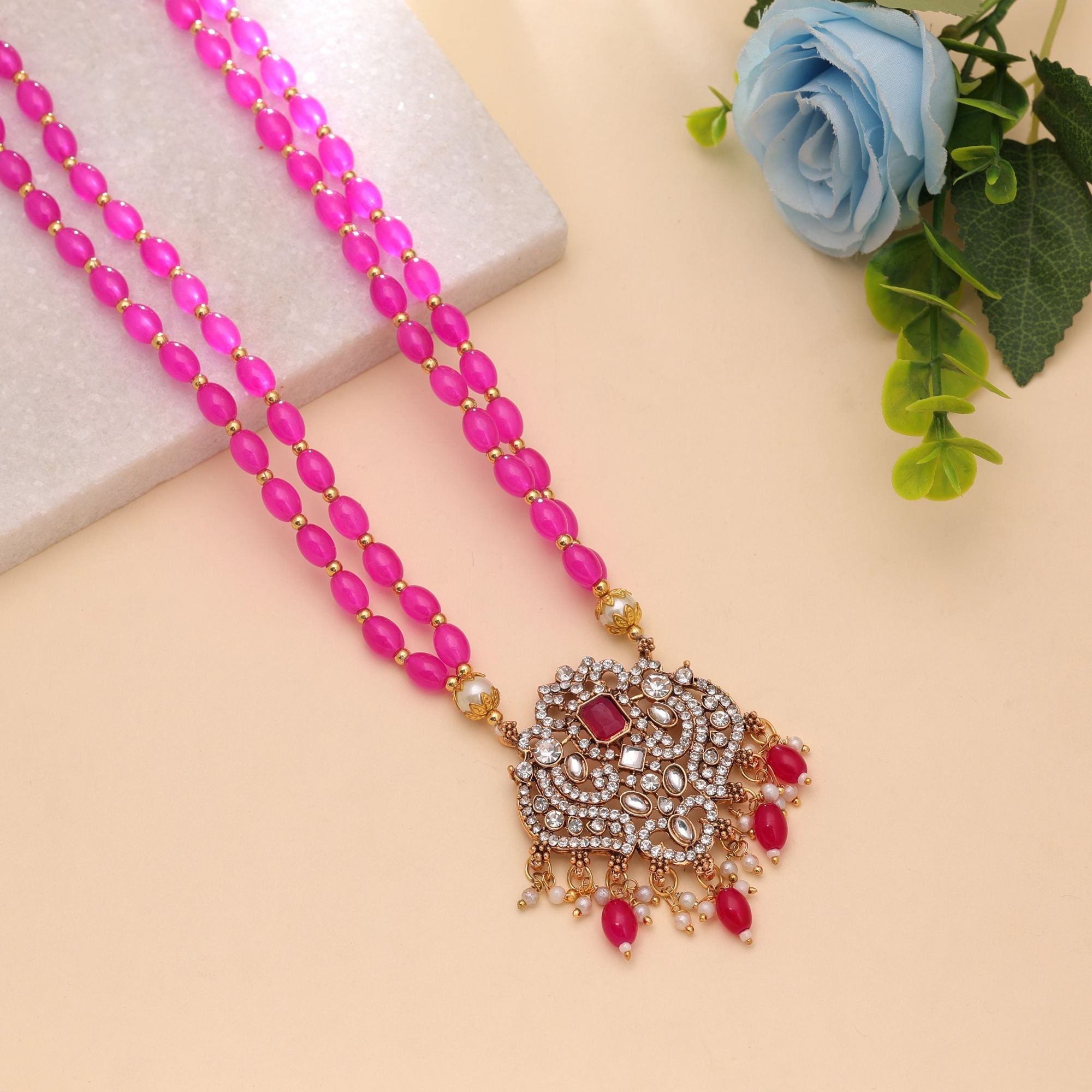 Rani Color Stone Necklace