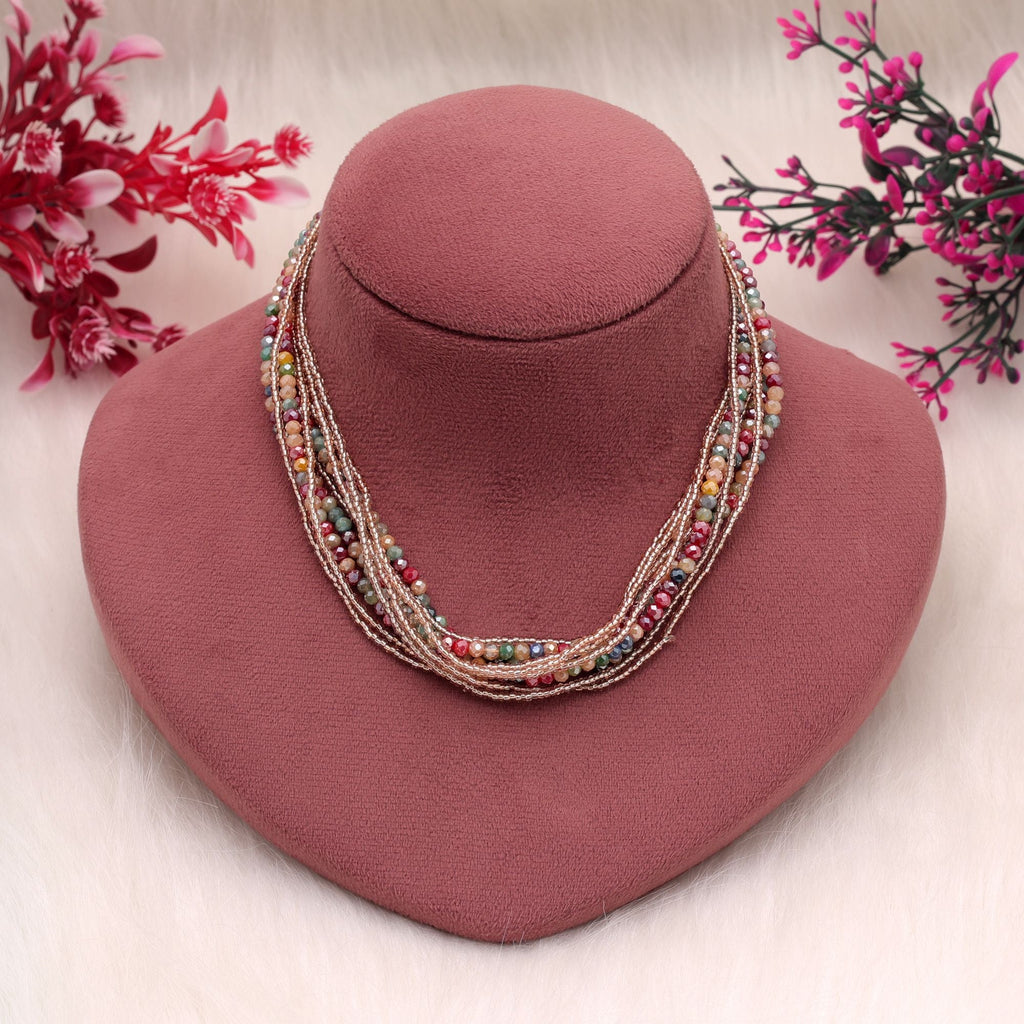 Multi Color Magnetic Beaded Necklace with Modern Design