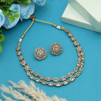 Divine Matte Gold Necklace Set