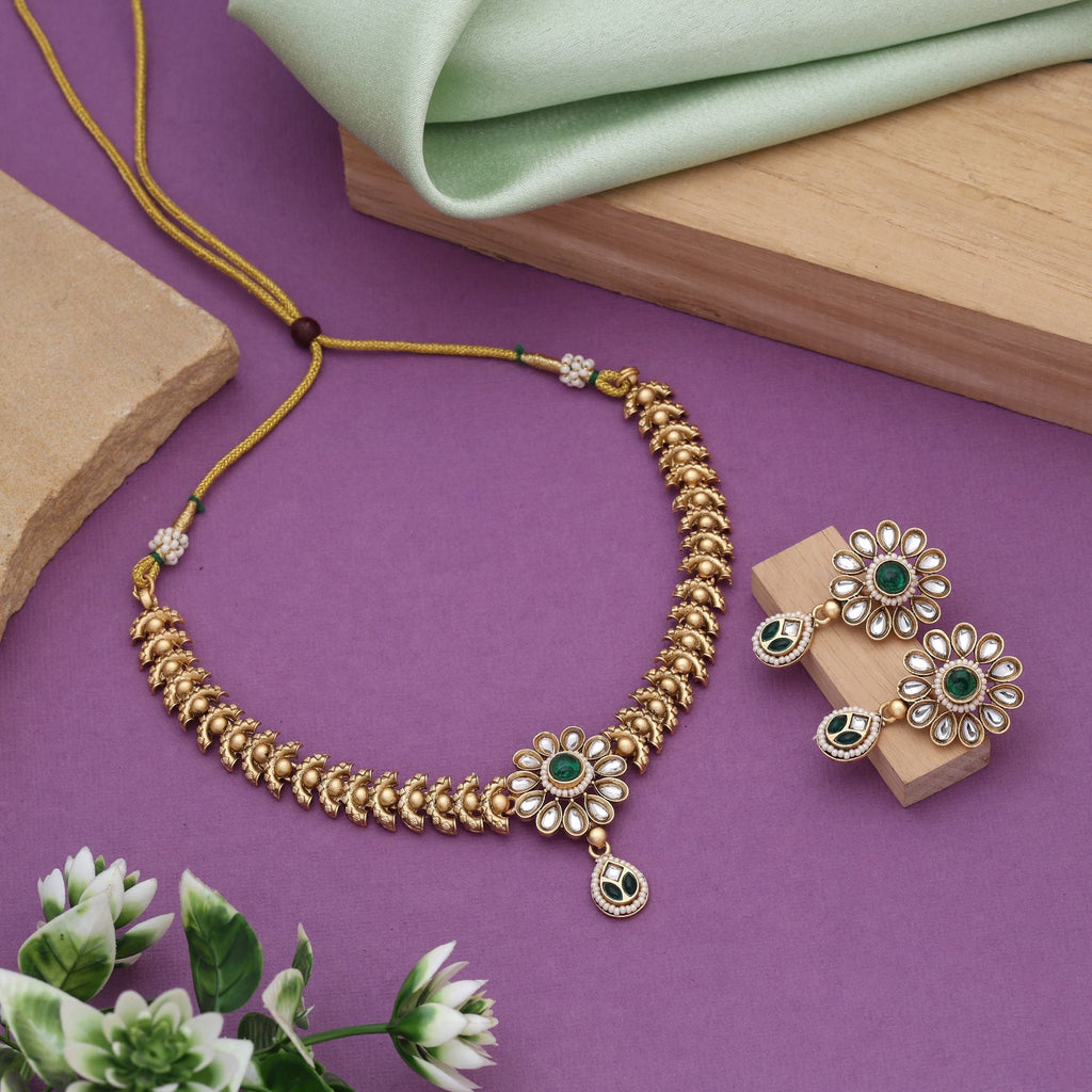 Spiritual Maroon Radha Krishna Matte Gold Set