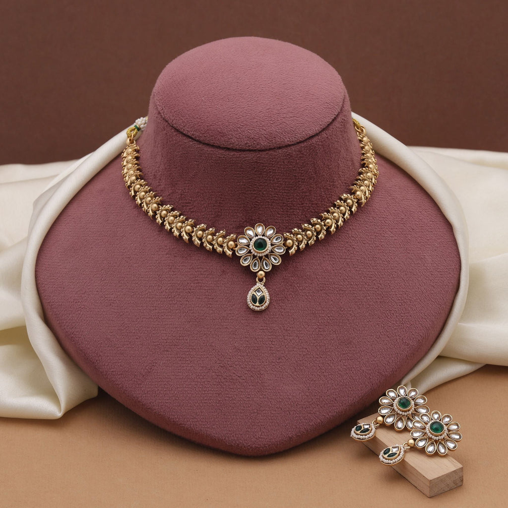 Spiritual Maroon Radha Krishna Matte Gold Set