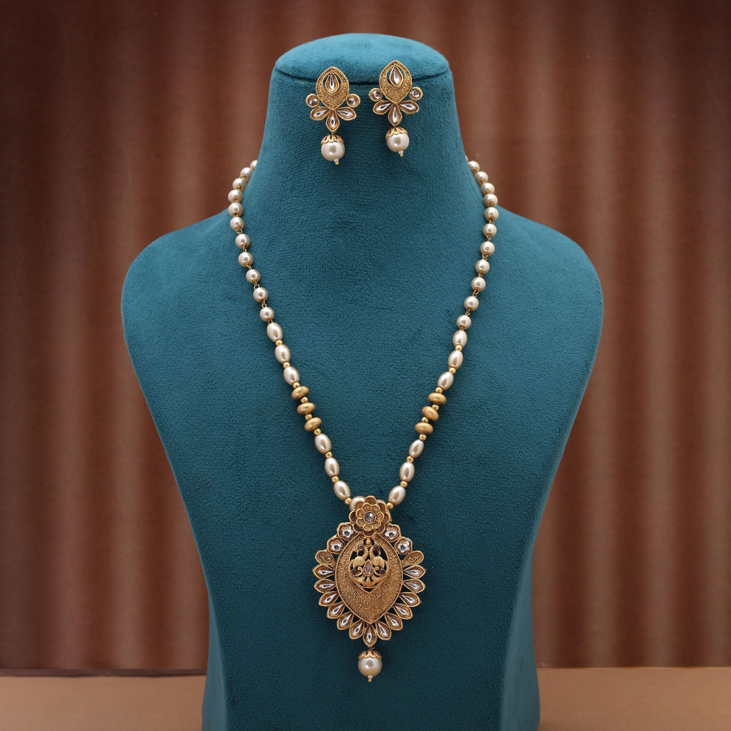 Cultural Matte Gold Necklace Set