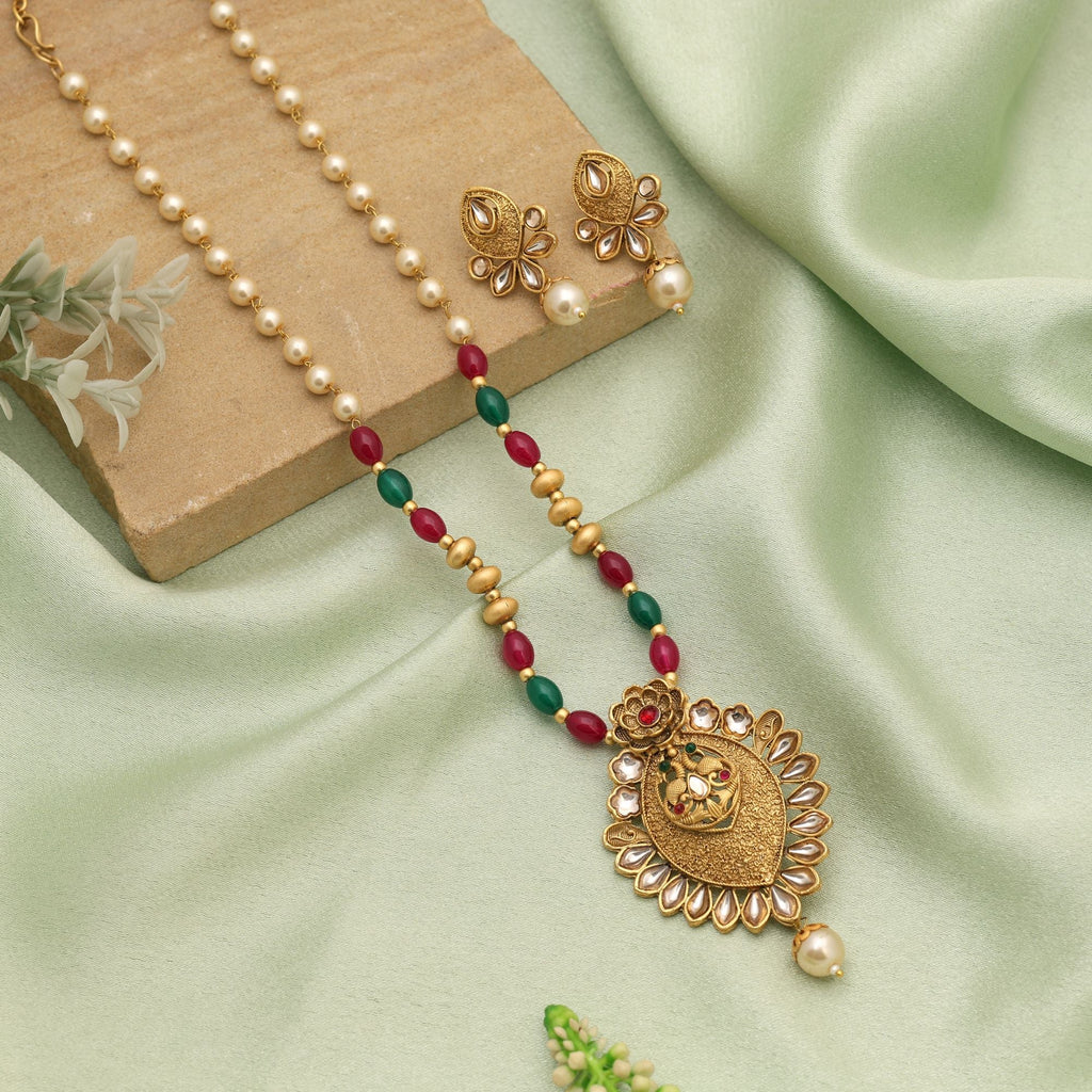 Classic Rani & Green Matte Gold Set (Comfort Wear)