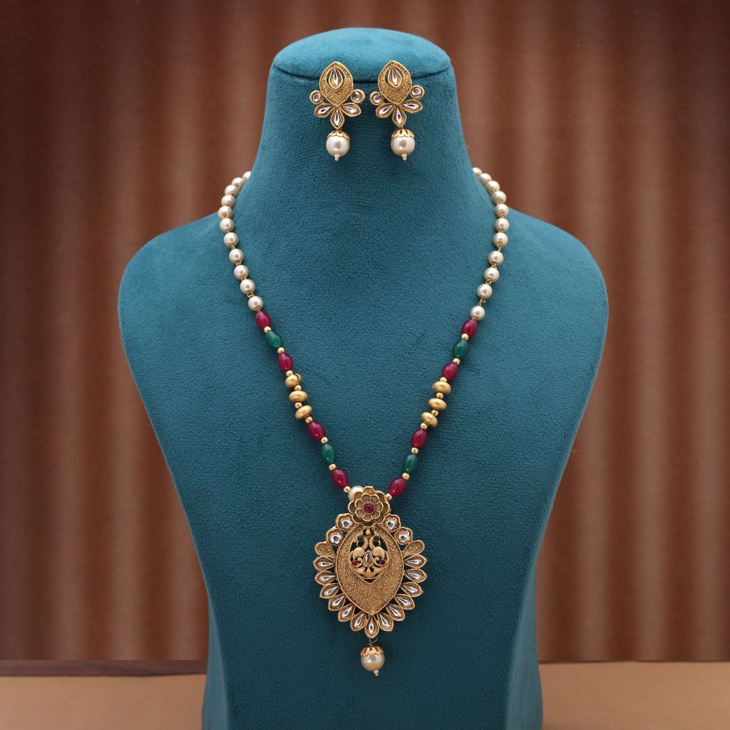 Classic Rani & Green Matte Gold Set (Comfort Wear)