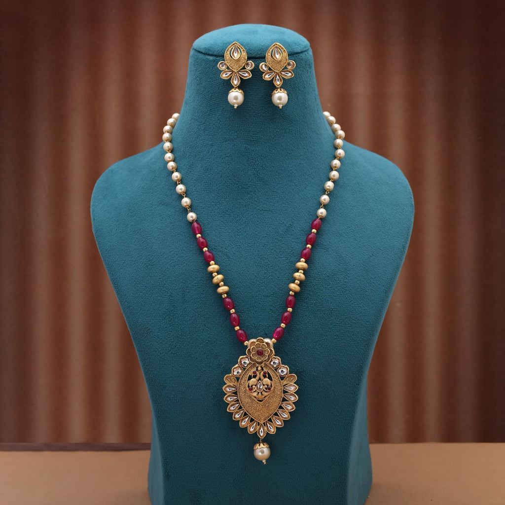 Intricate Rani Antique Finish Matte Gold Set