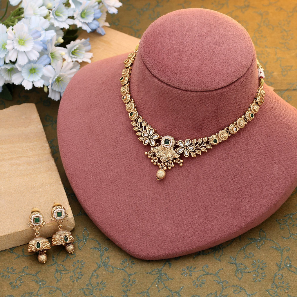 Royal Indian Craft Green Matte Gold Set