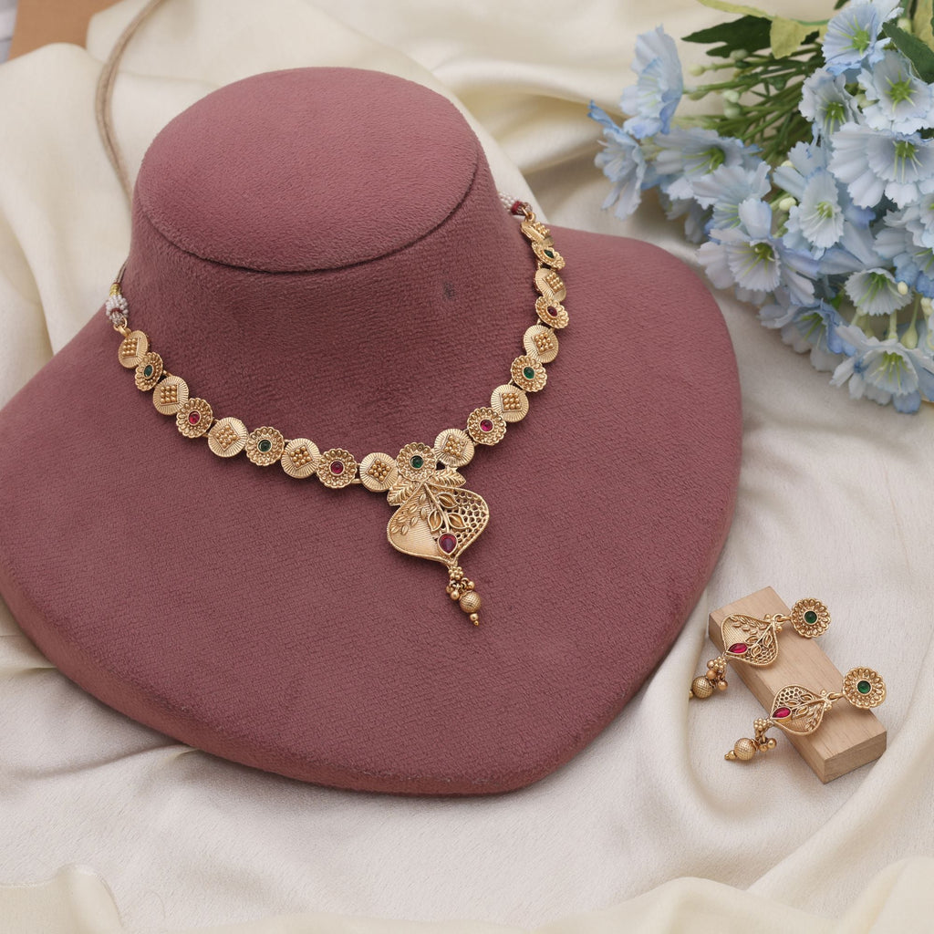 Timeless Rani & Green Matte Gold Jewelry Collection