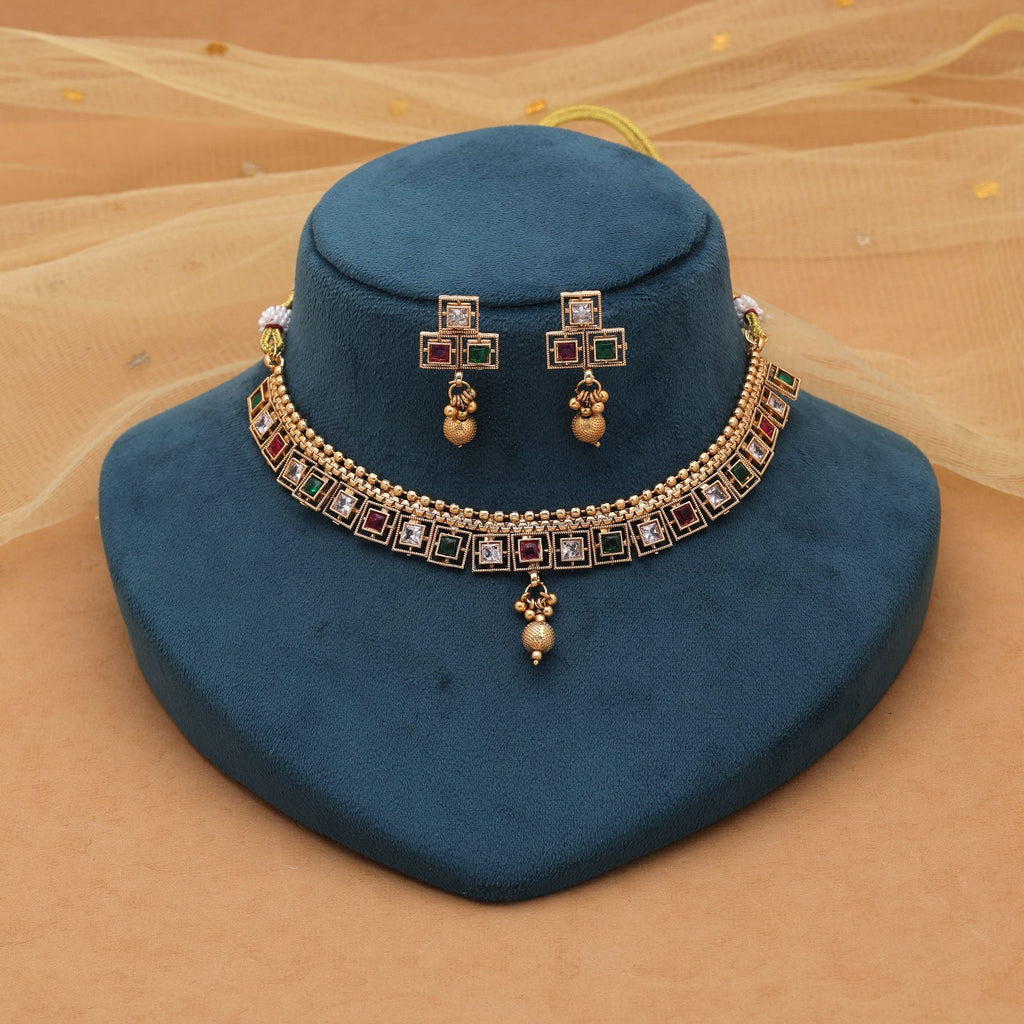 Rani & Green Color Gold Kundan Set
