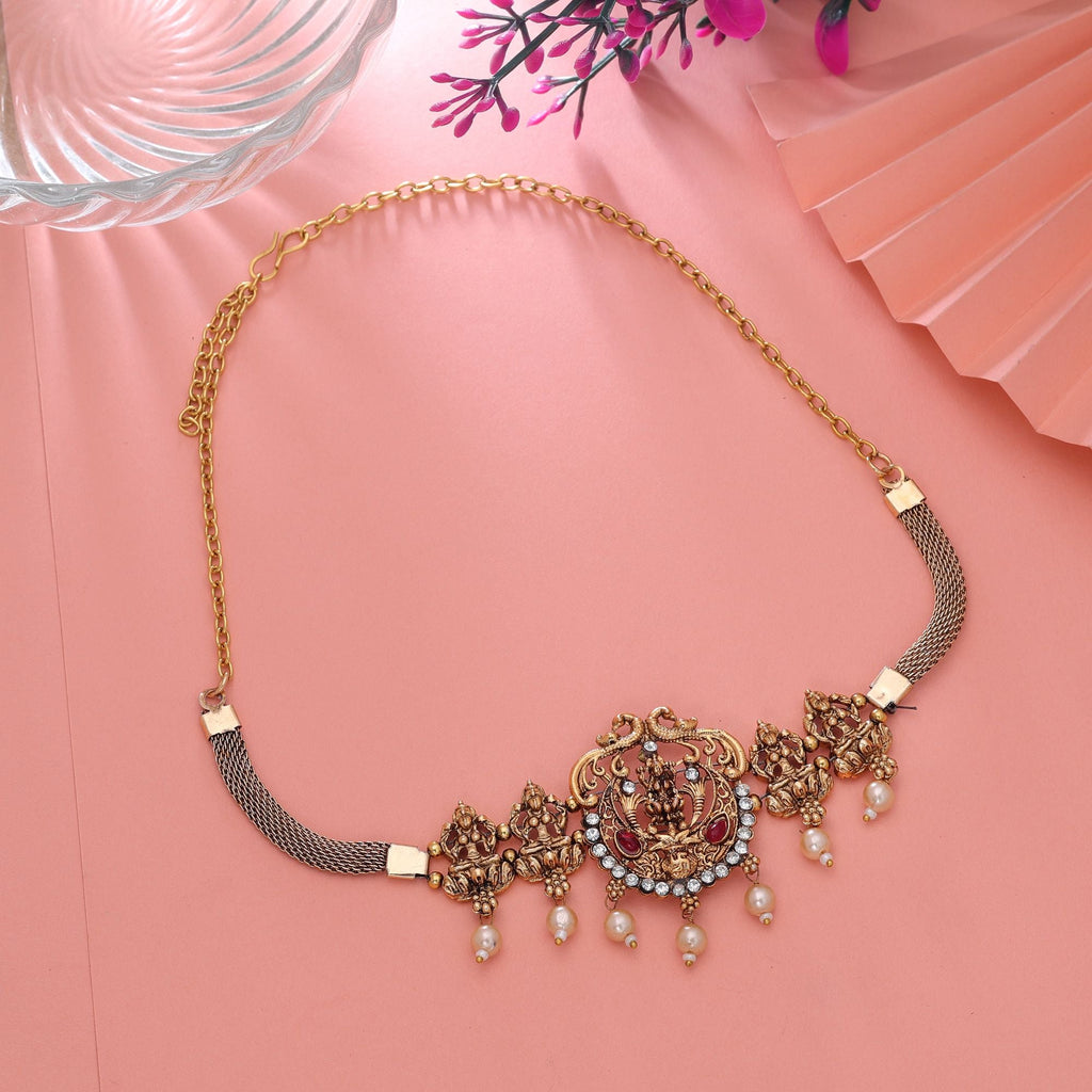 Rani Color South Indian Temple Necklace