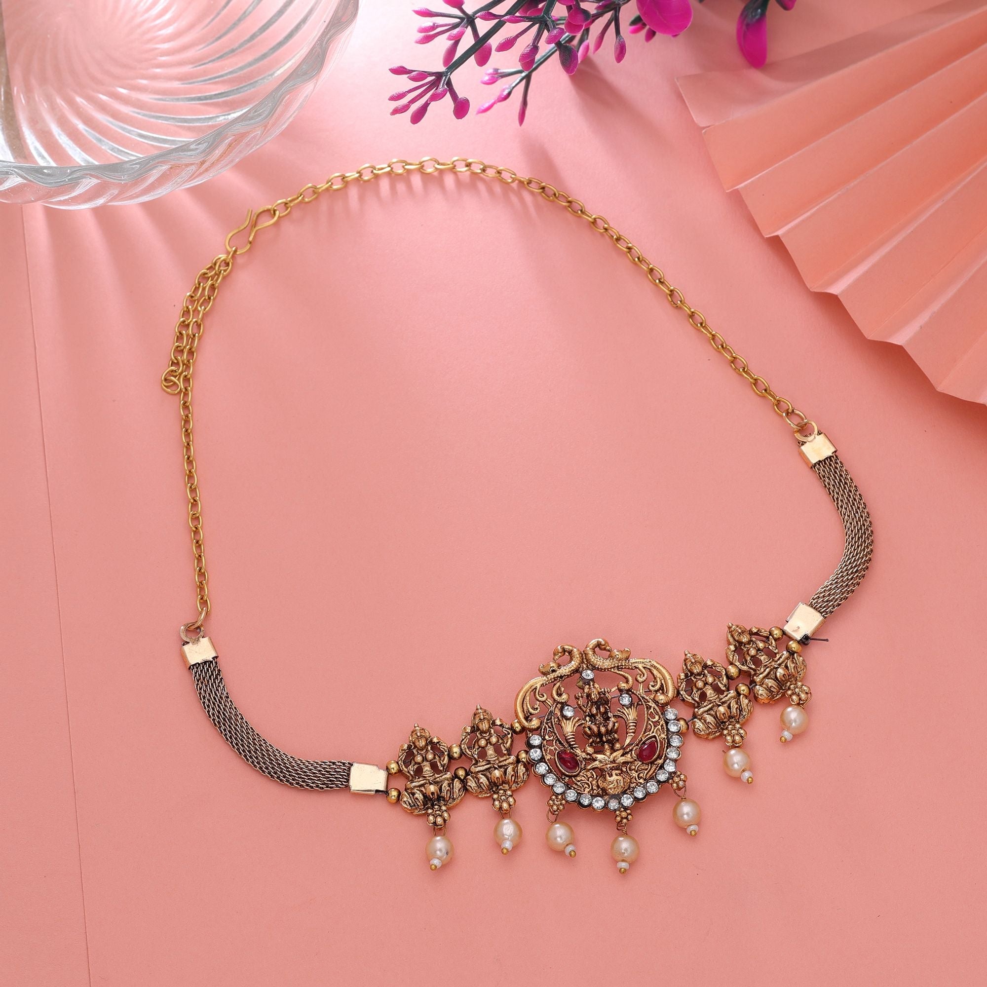 Rani Color South Indian Temple Necklace