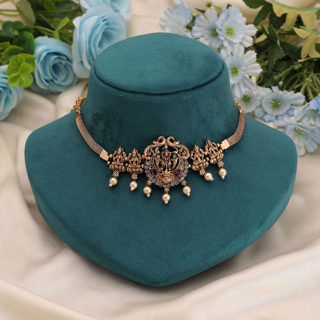 Rani Color South Indian Temple Necklace